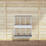 Chicken Nesting Box with 6 Compartments Galvanized Silver Metal 864352