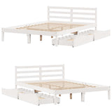 Bed Frame without Mattress White 120x200 cm Solid Wood Pine 3301539