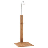 Garden Shower 75x75x210 cm Solid Teak Wood 312276
