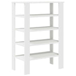 ZNTS Shoe Rack White 61x32x87.5 cm Engineered Wood 859851