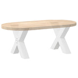 Coffee Table Legs X-Shaped 2 pcs White 60x cm Steel 4012961