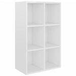 Book Cabinet/Sideboard High Gloss White 66x30x98 cm Engineered Wood 800348