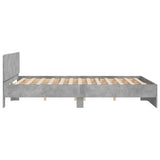 Bed Frame with LED without Mattress Concrete Grey 180x200 cm Super King 3207591