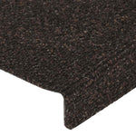 ZNTS Stair Mats Self-adhesive 30 pcs Dark Brown 65x21x4 cm 3365697