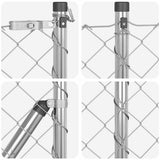 Welded Wire Fence with Spikes 25 x 0.8 m 3351223