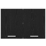Hanging Cabinet with Door Black Oak and White 60 x 31 x 40 cm 884164