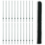 Welded Wire Fence 50 x 1.4 m PVC-Coated Steel Green 3336763