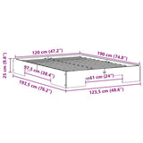 Bed Frame White 120 x 190 cm 873041