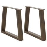 Coffee Table Legs V-Shape 2 pcs Natural Steel 50x cm Steel 4012551