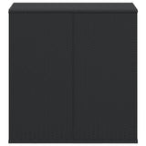 Garden Cushion Box PE Rattan 100x49x103.5 cm Black 317223