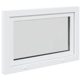 Basement Window RISOR 110 x 70 cm PVC and Glass White 42047259