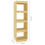 ZNTS Book Cabinet/Room Divider 40x35x135 cm Solid Pinewood 810849