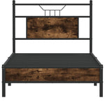 Bed Frame without Mattress Smoked Oak 75x190 cm Small Single Engineered Wood 4106880