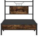 Bed Frame without Mattress Smoked Oak 80x200 cm Engineered Wood 4106881