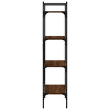 Bookcase 4-Tier Brown Oak 56x31,5x138,5 cm Engineered Wood 833342