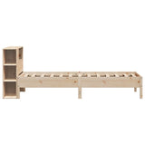 Bookcase Bed without Mattress 75x190 cm Small Single Solid Wood Pine 3322855