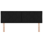 ZNTS LED Headboard Diamond Block Design Black 160 cm Fabric 3338228