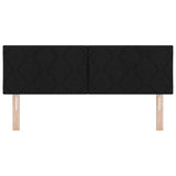 ZNTS LED Headboard Diamond Block Design Black 160 cm Fabric 3338228