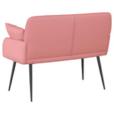 2 Seater Sofa with Metal Legs 2-Seater Pink Faux Leather 42051016
