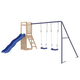 Outdoor Playset Natural Solid Pine Wood Large Durable 3155927