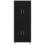 Highboard Black Oak 69.5 x 34 x 180 cm Engineered Wood 3416064