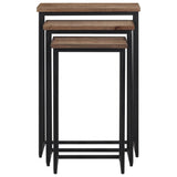 Nesting Coffee Tables 3 pcs Solid Wood Teak 358534