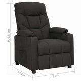 Recliner Chair Black Fabric 339084