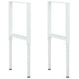 Adjustable Work Bench Frames 2 pcs Metal 55x cm Grey 147932