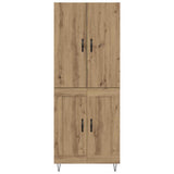 Highboard 2 pcs Artisan Oak Engineered Wood and Glass 3415885