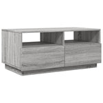 ZNTS Coffee Table with LED Lights Grey Sonoma 90x49x40 cm 839838