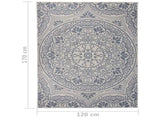 Outdoor Flatweave Rug 120x170 cm Blue Pattern 340830