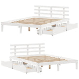 Bed Frame with Drawers without Mattress White 120x190 cm Small Double 3301999