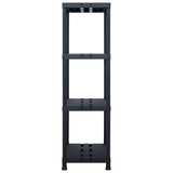 Storage Shelf Rack Black 220 kg 90x40x138 cm Plastic 45679