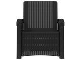 Reclining Garden Chair Rattan Look Anthracite PP 8011992