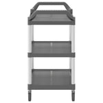 3-Tier Trolley Grey 99x50x96 cm Aluminium 30319