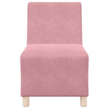 Modular Sofa Unit Armless 2 pcs Pink 55 x 74 x 82 cm Velvet 3399763