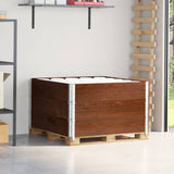 Pallet Collars 3 pcs Brown 100x100 cm Solid Wood Pine 3295377