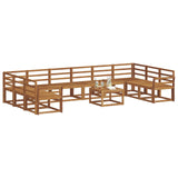 Outdoor Sofa Set 11 pcs Natural Solid Acacia Wood 3367087