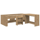Kids'High Bed Frame with Desk 2 pcs Artisan Oak 3423485