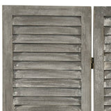 3-Panel Room Divider Grey 106.5x166 cm Solid Wood 338574