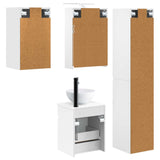 Bathroom Cabinet Set 5 pcs White 43 x 16 x 62.5 cm 3407343