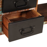 Storage Bench Multicolour 80 x 35 x 40 cm Solid Reclaim wood 4015984
