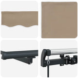 Retractable Awning Beige 450 x 350 cm Polyester and Aluminium 3331133