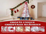 6 FT Fully Decorated Pre-lit Christmas Tree, Pop Up Artificial Xmas Tree with 100 Warm Lights and 42562469