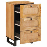 Sideboard with Drawer Brown 40 x 33 x 75 cm Solid Mango Wood 4018067