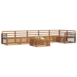Outdoor Sofa Set 7 pcs Natural Solid Acacia Wood 3373589
