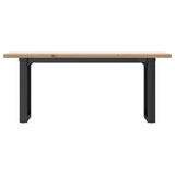 Coffee Table O-Frame 110x40x45.5 cm Solid Wood Pine and Steel 3282733