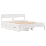 Bed Frame without Mattress White 120x190 cm Small Double Solid Wood Pine 3301768