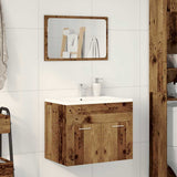 2 Piece Bathroom Furniture Set Old Wood Engineered Wood 862039
