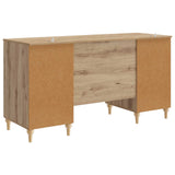 Desk with Shelf Artisan Oak 142.5 x 50 x 75 cm Engineered Wood 3414584